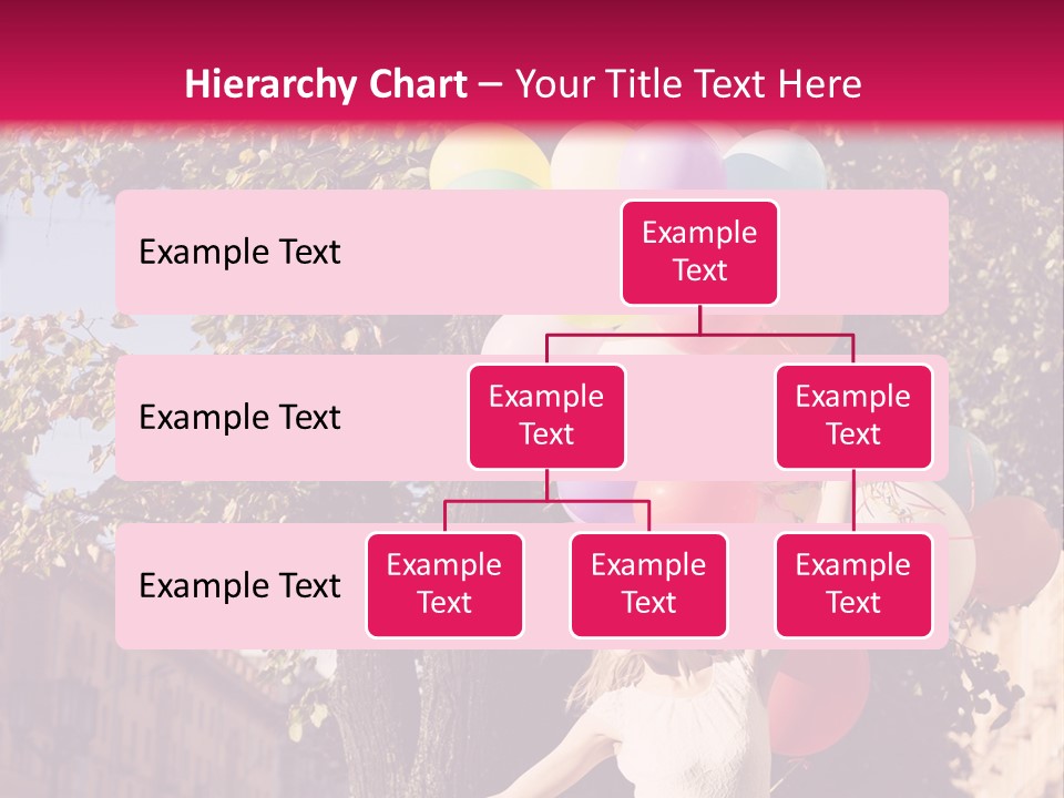 A Woman Holding A Bunch Of Balloons In Her Hands PowerPoint Template
