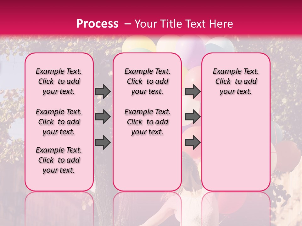 A Woman Holding A Bunch Of Balloons In Her Hands PowerPoint Template