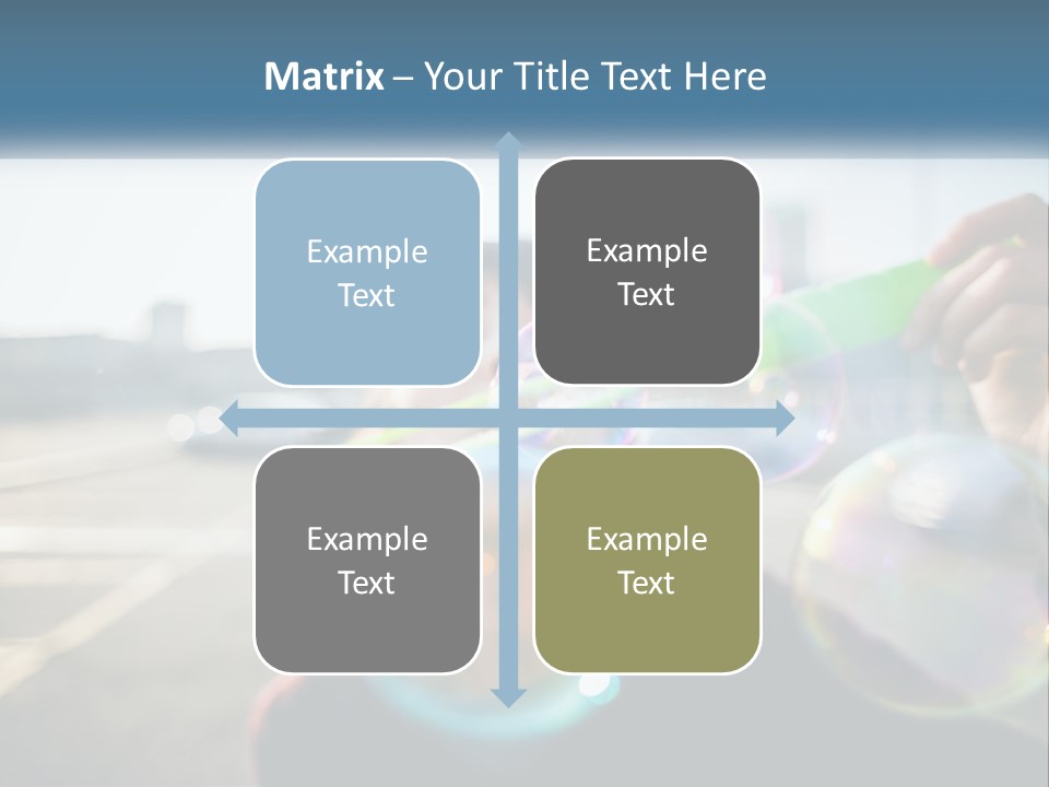 A Young Girl Blowing Bubbles With Her Hands PowerPoint Template