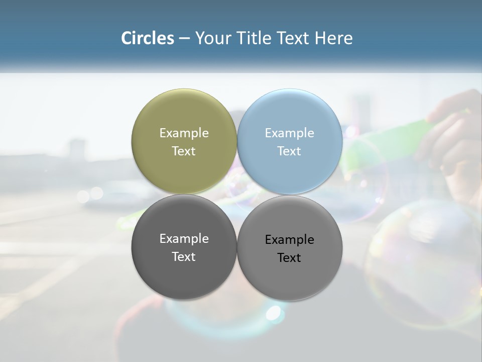 A Young Girl Blowing Bubbles With Her Hands PowerPoint Template