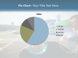 A Young Girl Blowing Bubbles With Her Hands PowerPoint Template