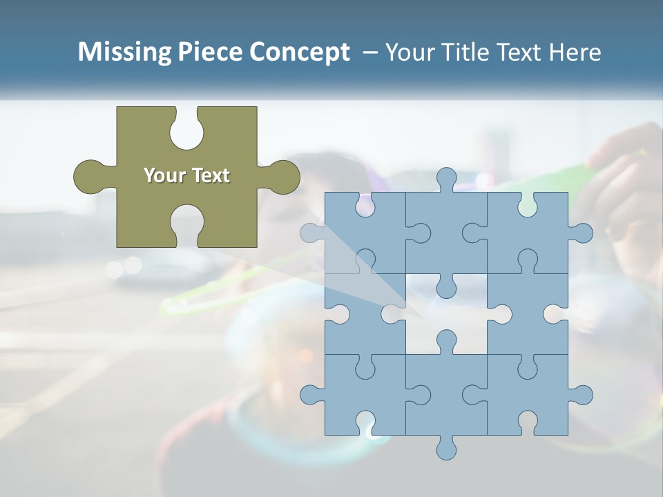 A Young Girl Blowing Bubbles With Her Hands PowerPoint Template