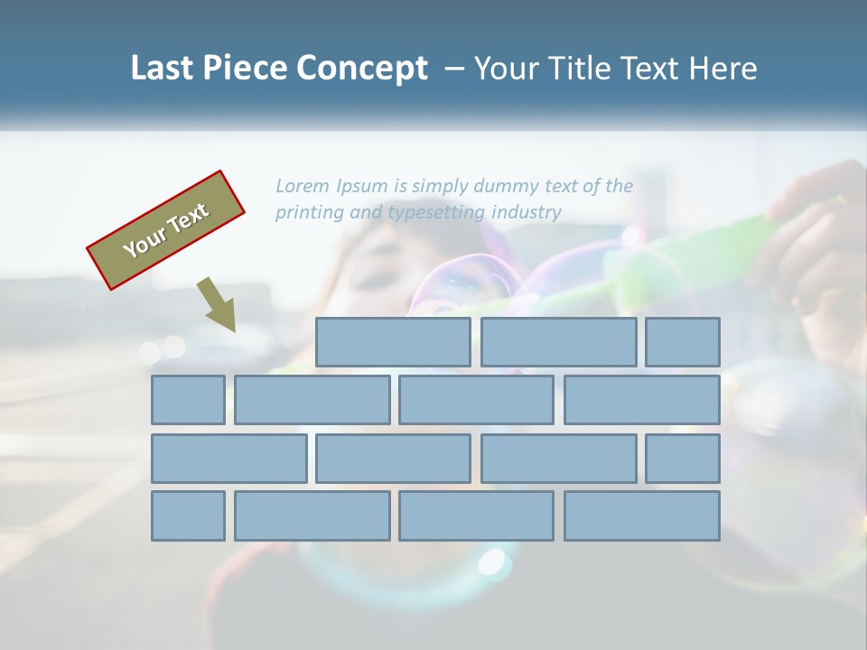 A Young Girl Blowing Bubbles With Her Hands PowerPoint Template