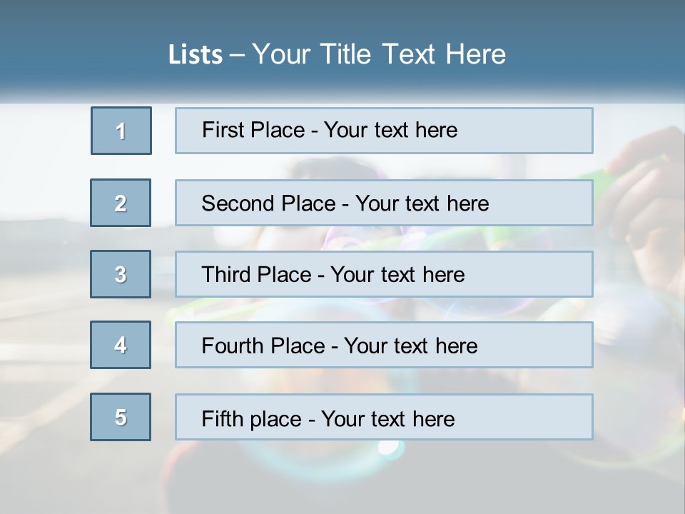 A Young Girl Blowing Bubbles With Her Hands PowerPoint Template