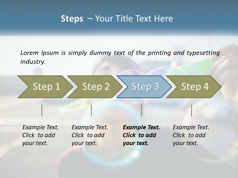 A Young Girl Blowing Bubbles With Her Hands PowerPoint Template