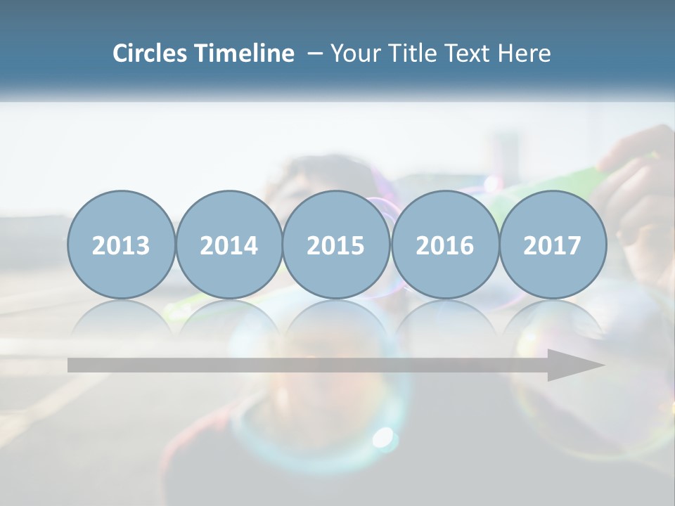 A Young Girl Blowing Bubbles With Her Hands PowerPoint Template