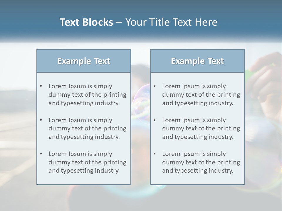 A Young Girl Blowing Bubbles With Her Hands PowerPoint Template
