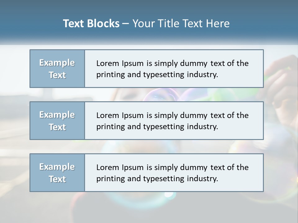 A Young Girl Blowing Bubbles With Her Hands PowerPoint Template