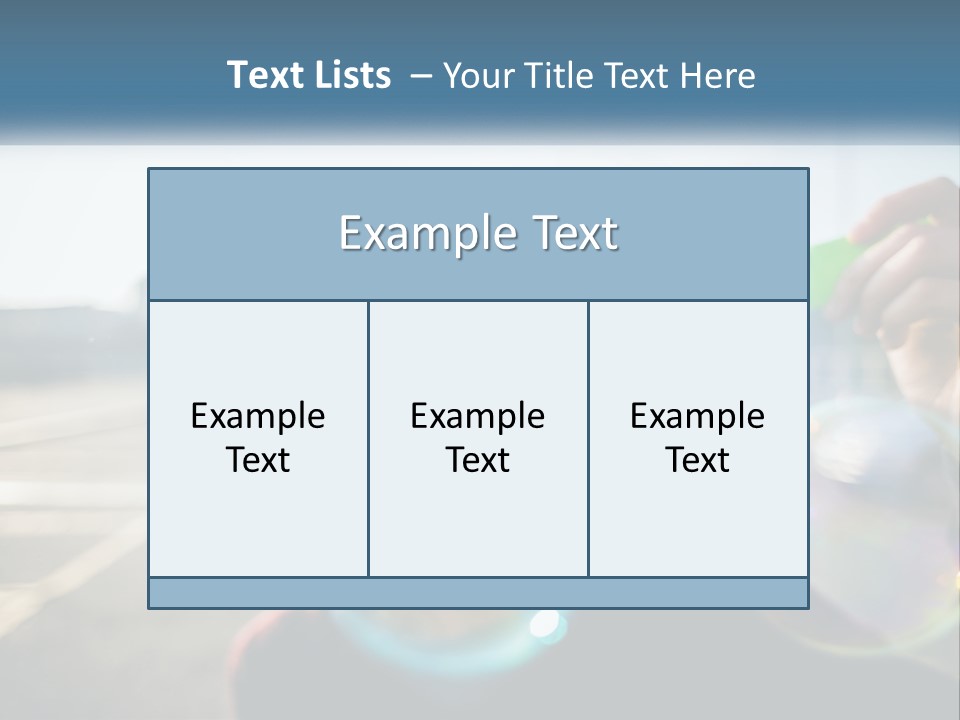 A Young Girl Blowing Bubbles With Her Hands PowerPoint Template
