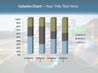 A Young Girl Blowing Bubbles With Her Hands PowerPoint Template