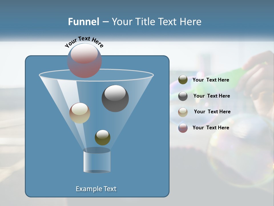 A Young Girl Blowing Bubbles With Her Hands PowerPoint Template