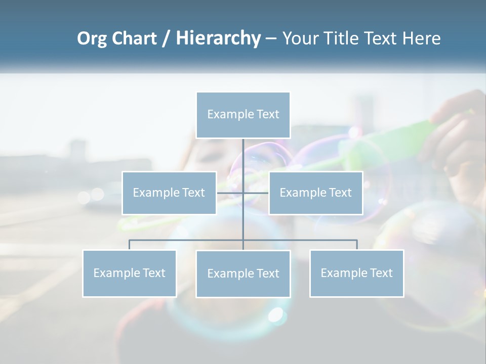 A Young Girl Blowing Bubbles With Her Hands PowerPoint Template