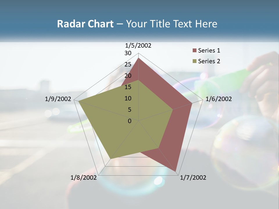 A Young Girl Blowing Bubbles With Her Hands PowerPoint Template