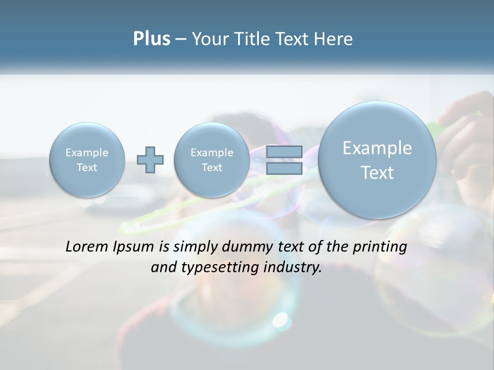 A Young Girl Blowing Bubbles With Her Hands PowerPoint Template