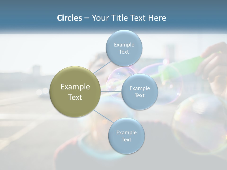 A Young Girl Blowing Bubbles With Her Hands PowerPoint Template