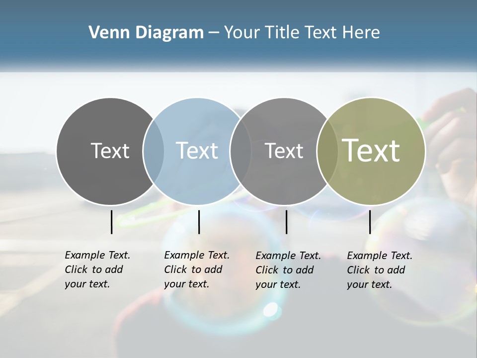 A Young Girl Blowing Bubbles With Her Hands PowerPoint Template