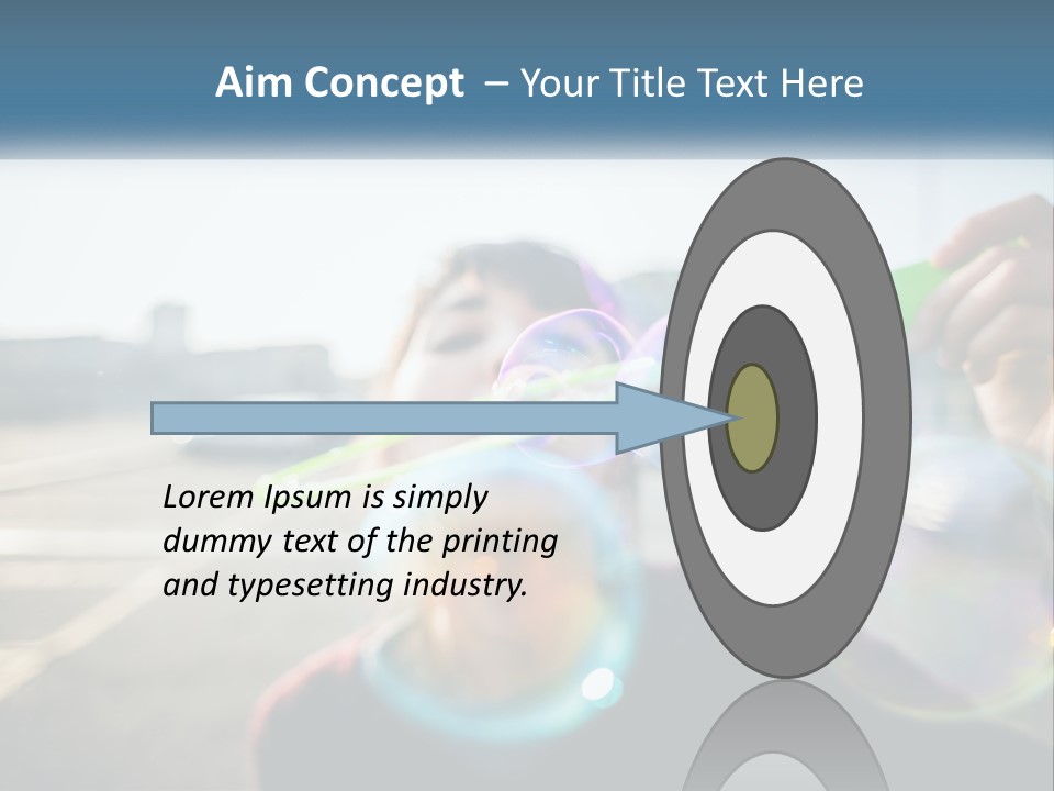 A Young Girl Blowing Bubbles With Her Hands PowerPoint Template