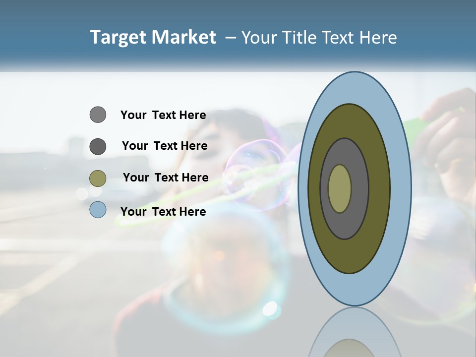 A Young Girl Blowing Bubbles With Her Hands PowerPoint Template