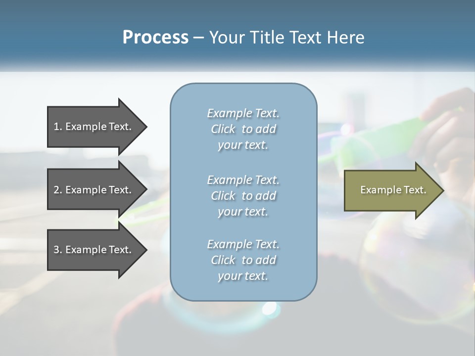 A Young Girl Blowing Bubbles With Her Hands PowerPoint Template