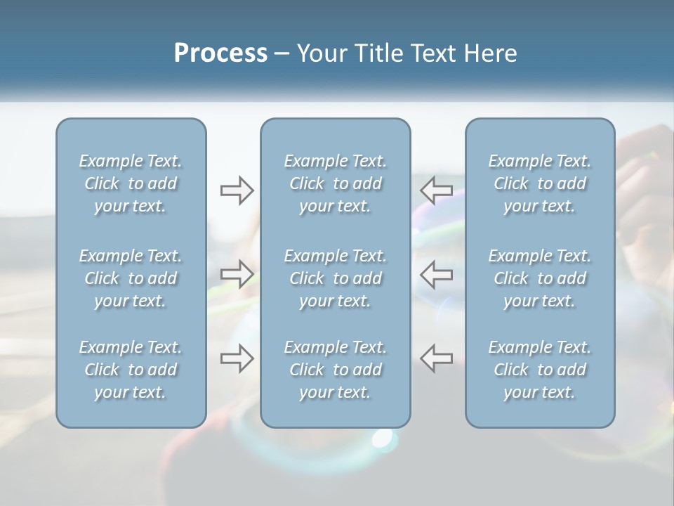 A Young Girl Blowing Bubbles With Her Hands PowerPoint Template