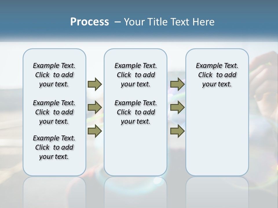 A Young Girl Blowing Bubbles With Her Hands PowerPoint Template
