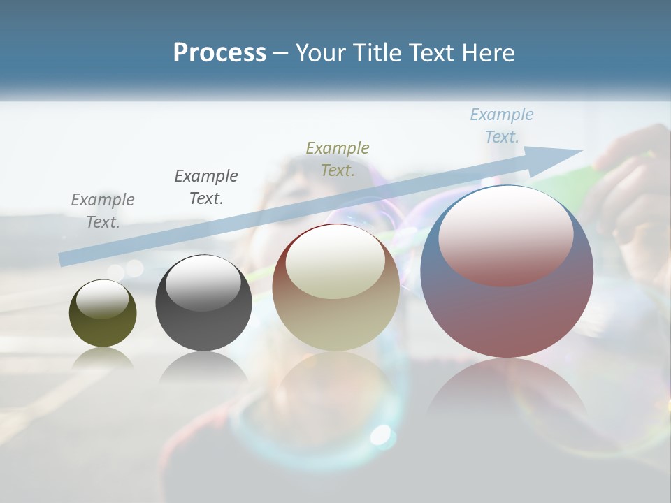 A Young Girl Blowing Bubbles With Her Hands PowerPoint Template