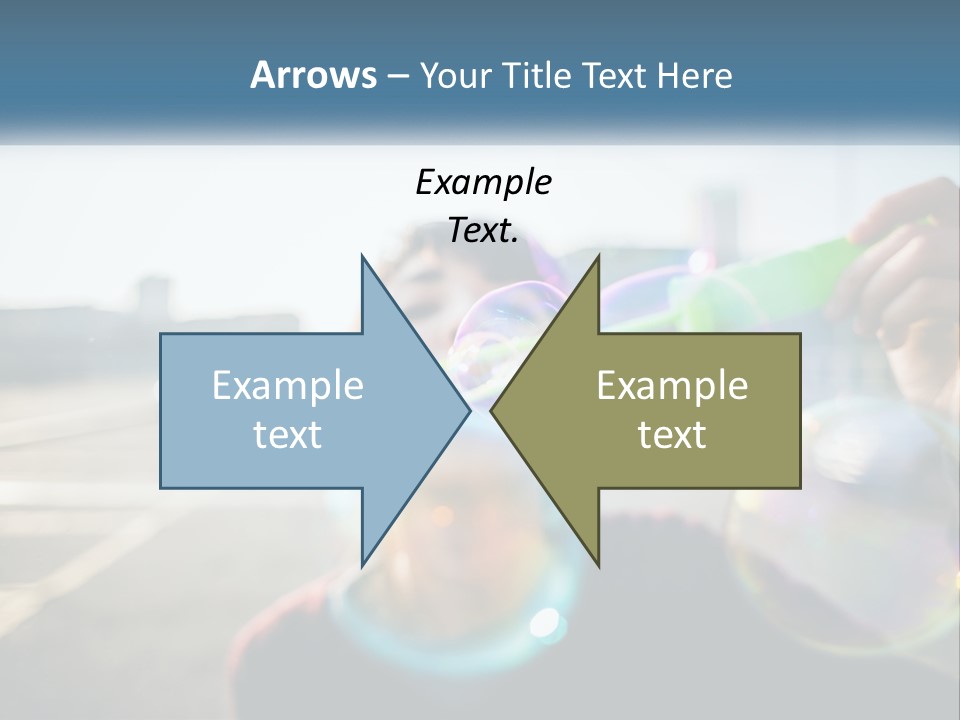 A Young Girl Blowing Bubbles With Her Hands PowerPoint Template