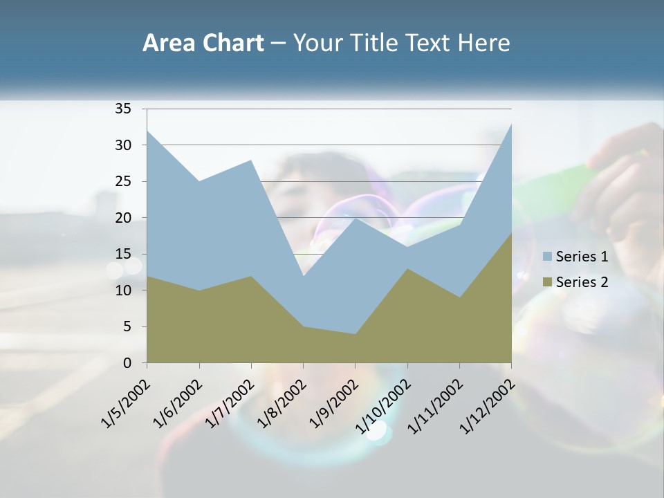 A Young Girl Blowing Bubbles With Her Hands PowerPoint Template