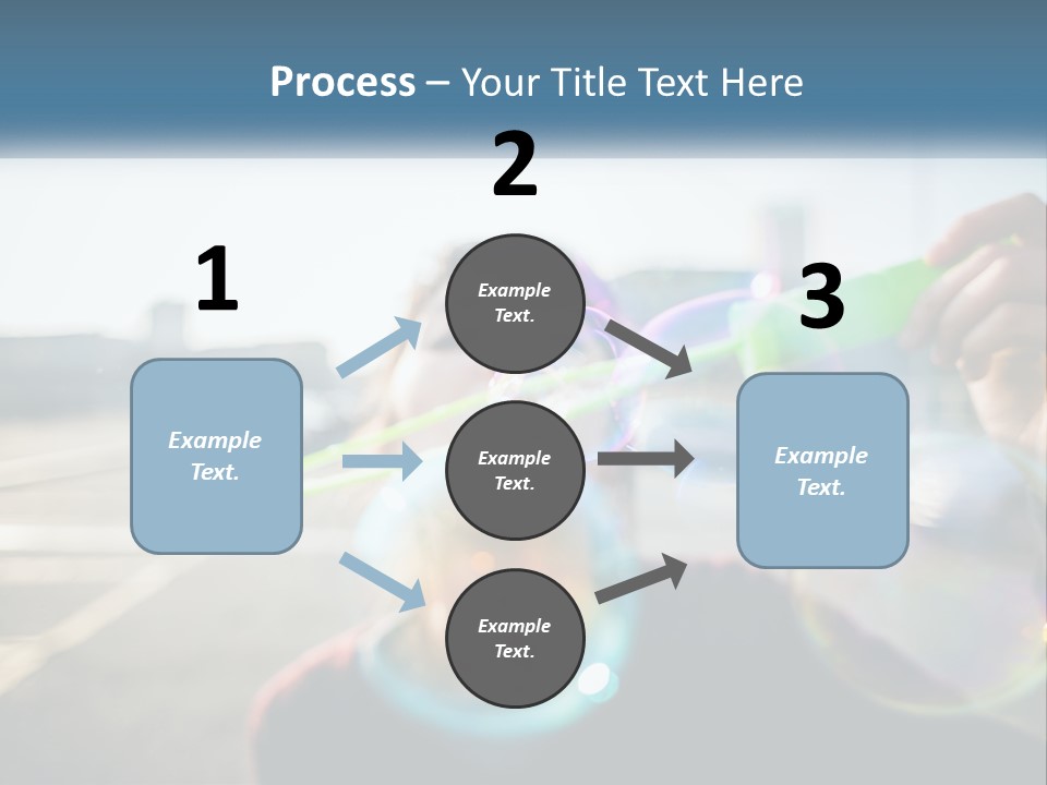 A Young Girl Blowing Bubbles With Her Hands PowerPoint Template