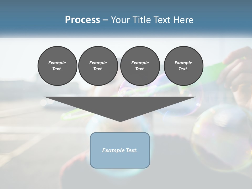 A Young Girl Blowing Bubbles With Her Hands PowerPoint Template