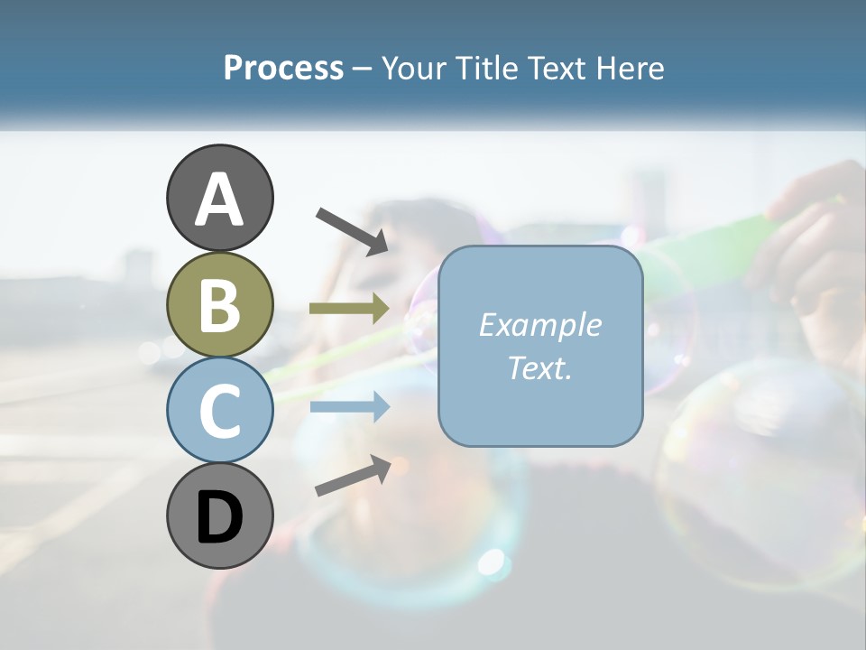 A Young Girl Blowing Bubbles With Her Hands PowerPoint Template