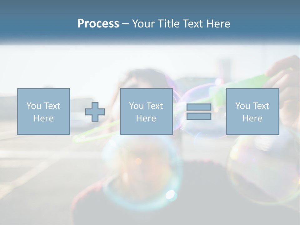 A Young Girl Blowing Bubbles With Her Hands PowerPoint Template