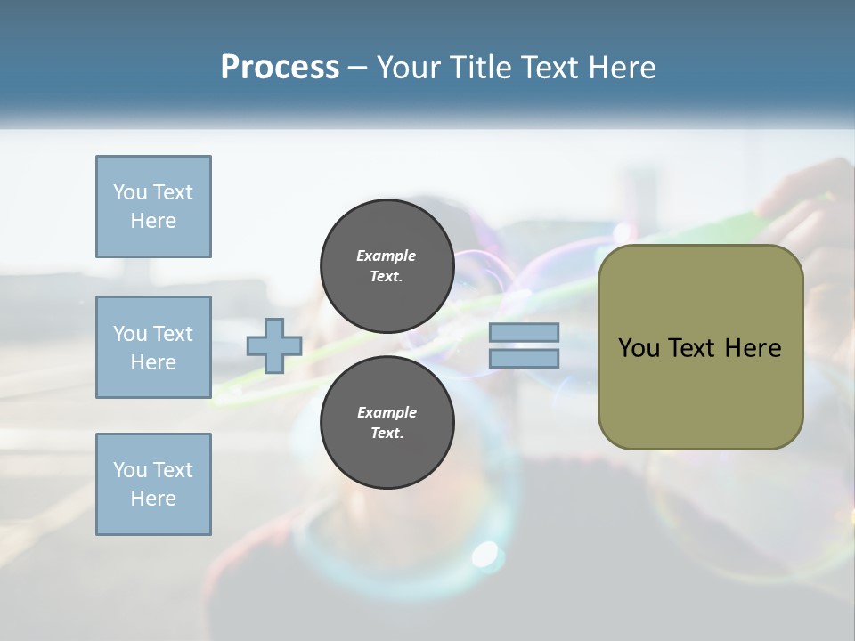 A Young Girl Blowing Bubbles With Her Hands PowerPoint Template