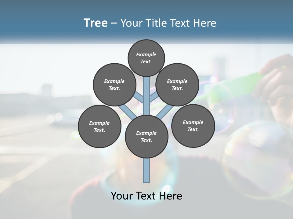 A Young Girl Blowing Bubbles With Her Hands PowerPoint Template