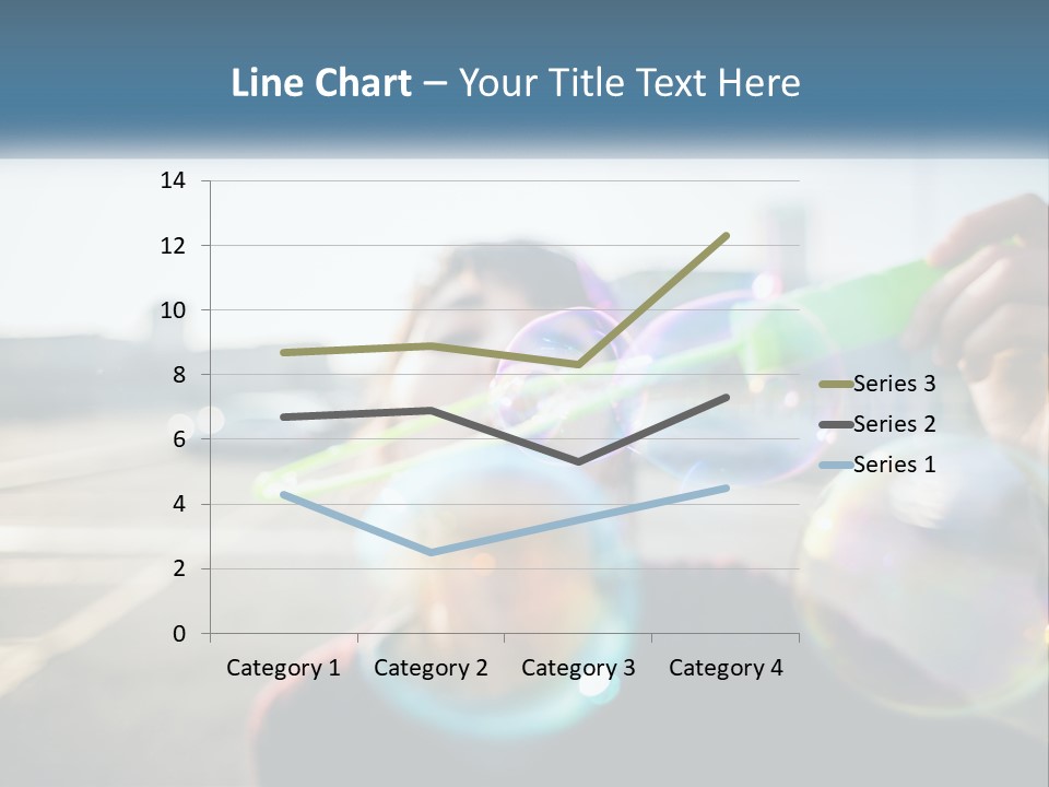 A Young Girl Blowing Bubbles With Her Hands PowerPoint Template