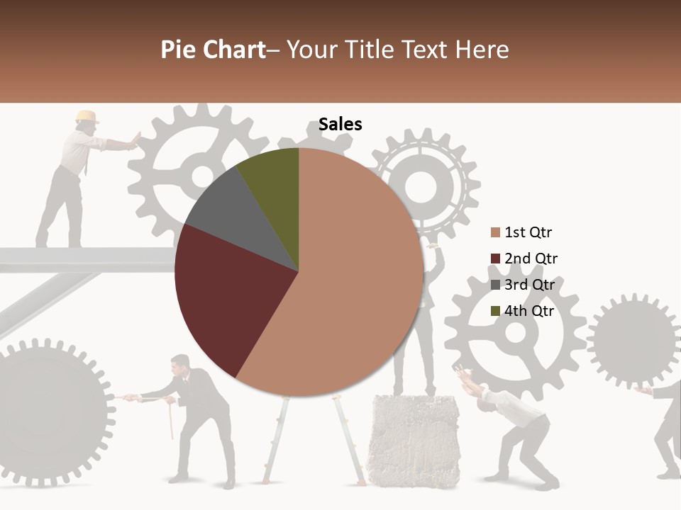 A Group Of People Are Working On Gears PowerPoint Template