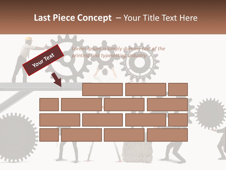 A Group Of People Are Working On Gears PowerPoint Template