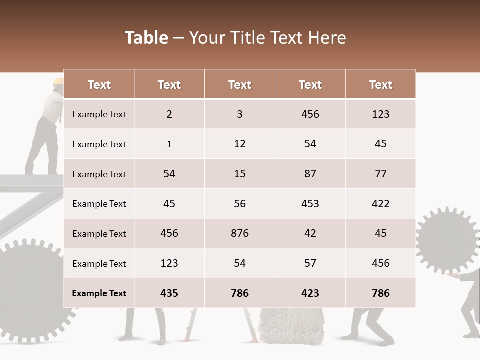 A Group Of People Are Working On Gears PowerPoint Template
