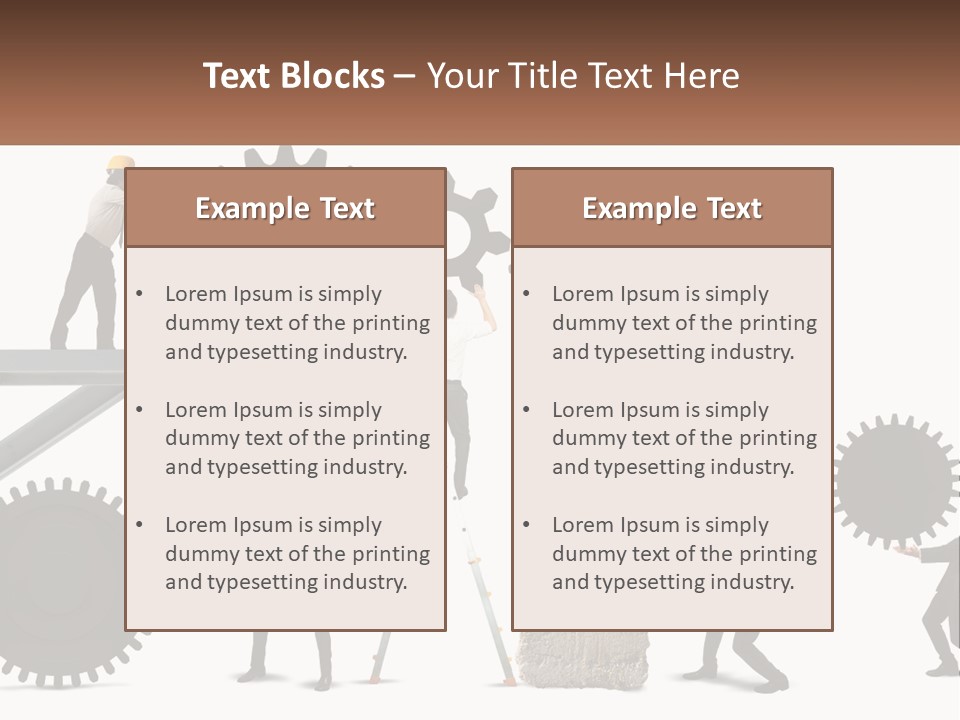 A Group Of People Are Working On Gears PowerPoint Template