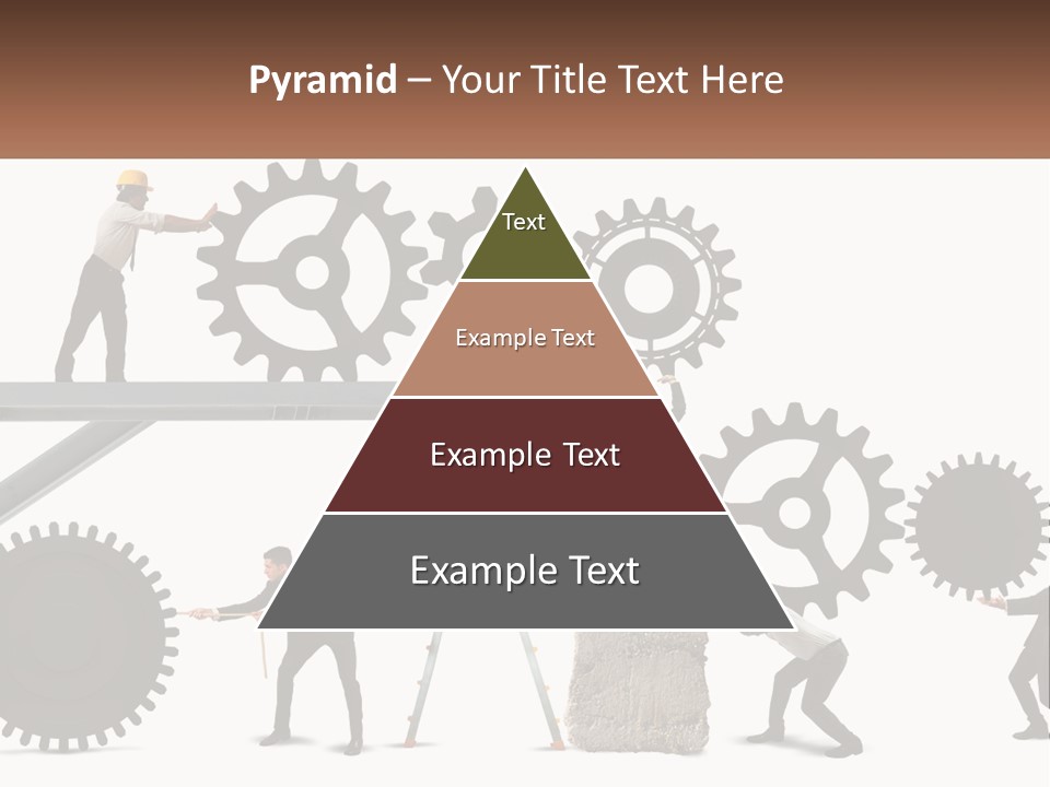 A Group Of People Are Working On Gears PowerPoint Template