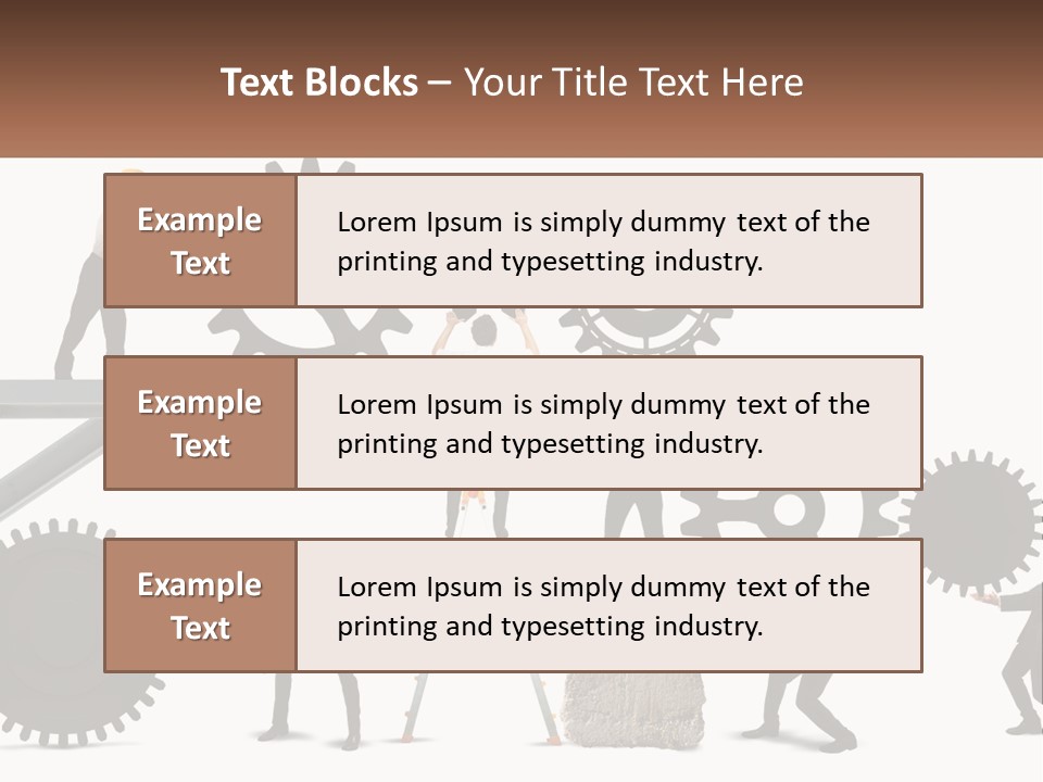 A Group Of People Are Working On Gears PowerPoint Template
