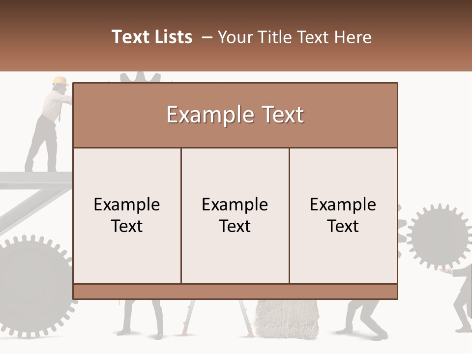 A Group Of People Are Working On Gears PowerPoint Template