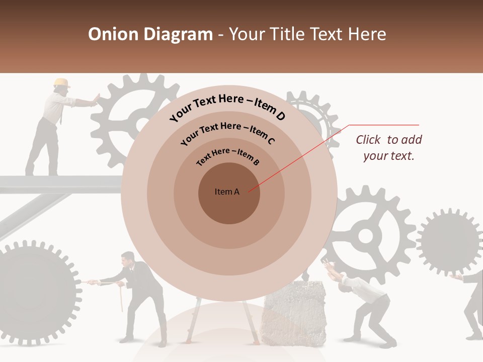 A Group Of People Are Working On Gears PowerPoint Template