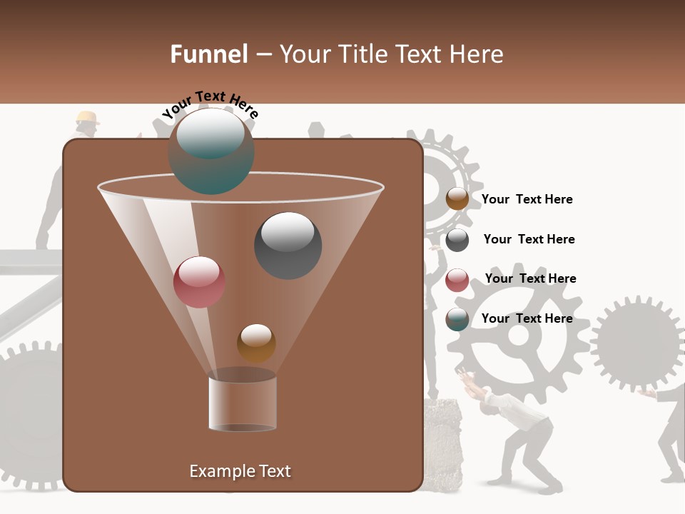 A Group Of People Are Working On Gears PowerPoint Template