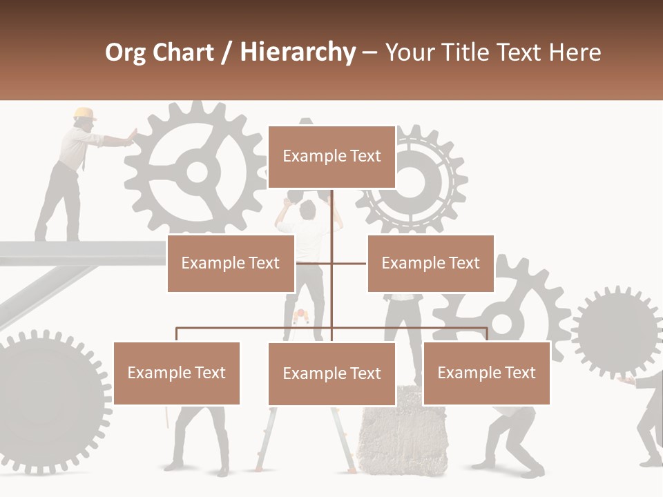 A Group Of People Are Working On Gears PowerPoint Template