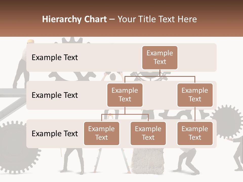 A Group Of People Are Working On Gears PowerPoint Template