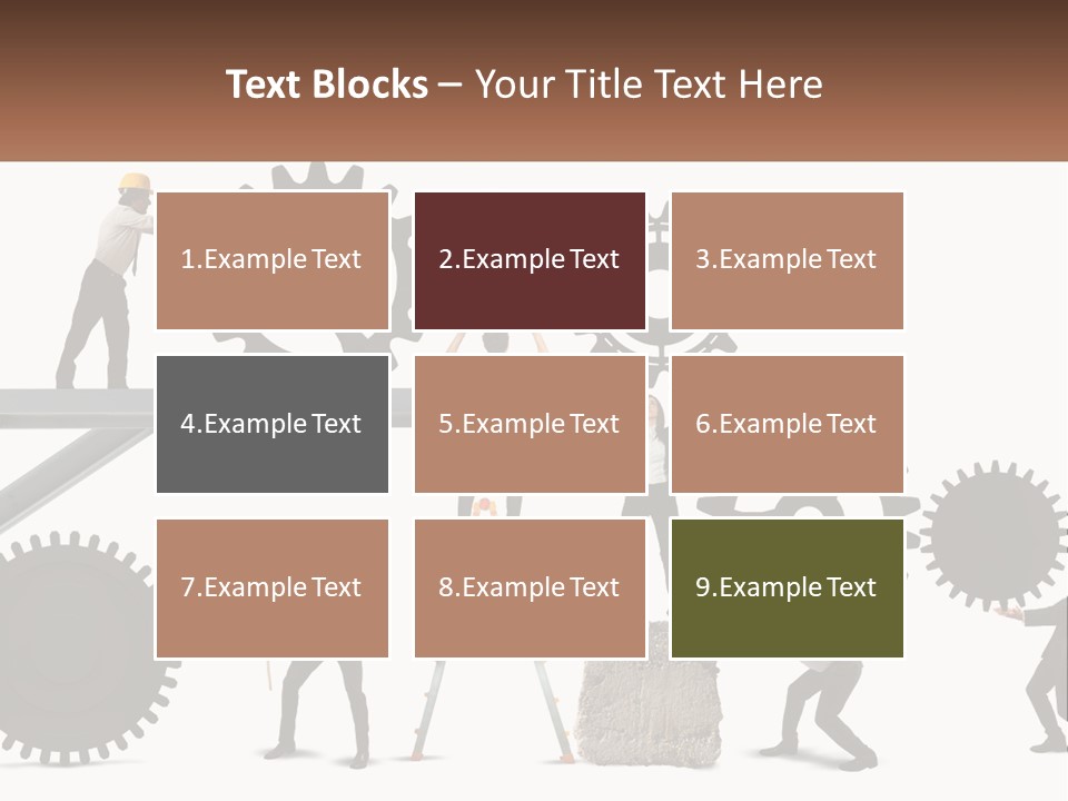A Group Of People Are Working On Gears PowerPoint Template