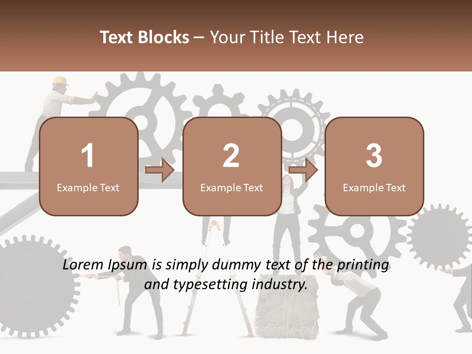 A Group Of People Are Working On Gears PowerPoint Template