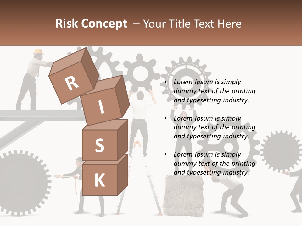 A Group Of People Are Working On Gears PowerPoint Template