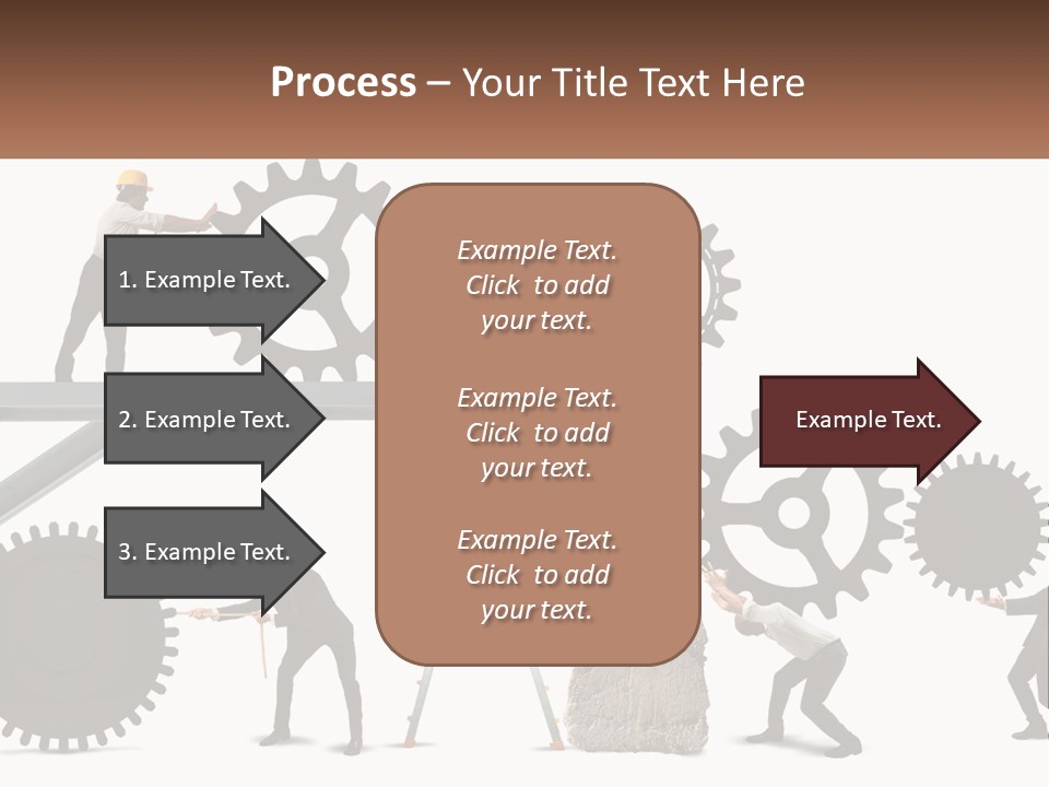 A Group Of People Are Working On Gears PowerPoint Template
